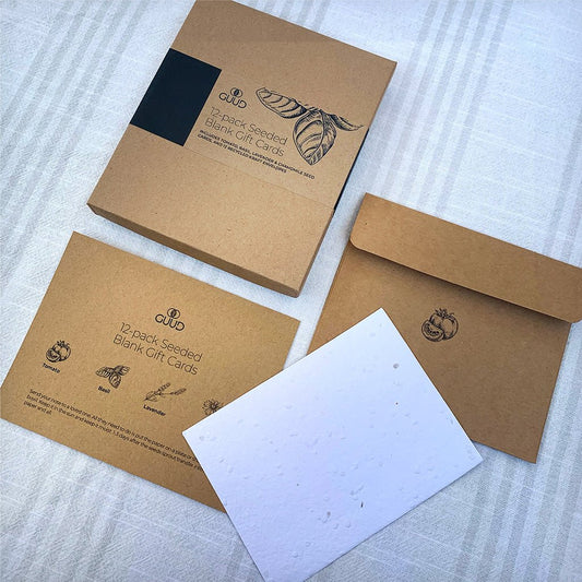 12 - pack Seeded Blank Greeting Cards - GUUD Products