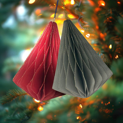 Bicone Handcrafted Honeycomb Christmas Ornaments - GUUD Products