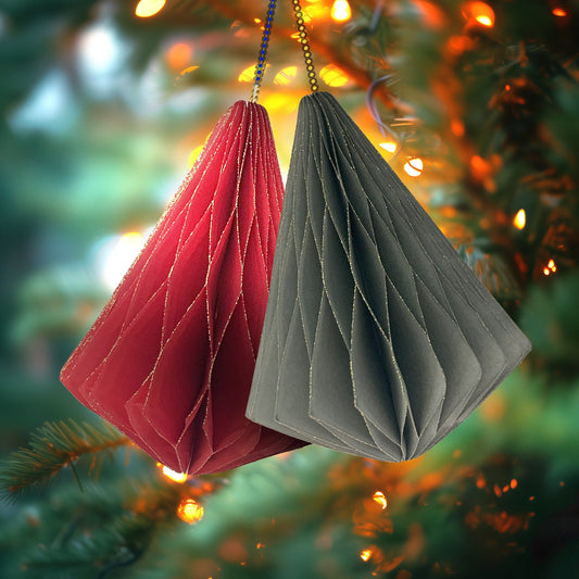 Bicone Handcrafted Honeycomb Christmas Ornaments - GUUD Products