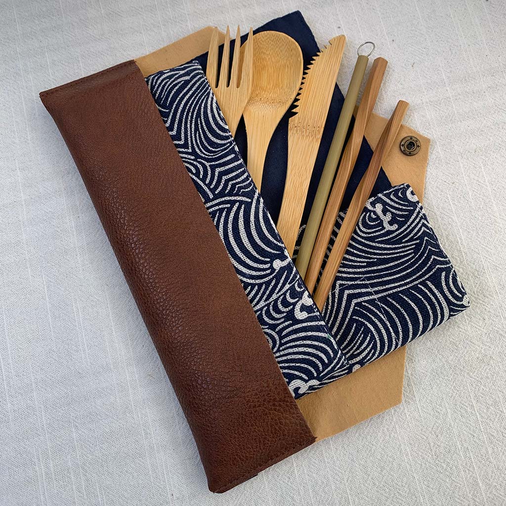 GUUD Brand 6 - piece Bamboo Cutlery Set and Travel Pouch - GUUD Products