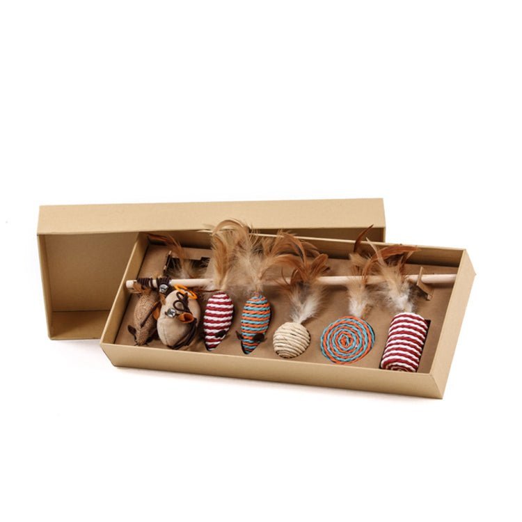 GUUD Kitty All - natural 7 - piece Cat Toy Collection Gift Set - GUUD Products