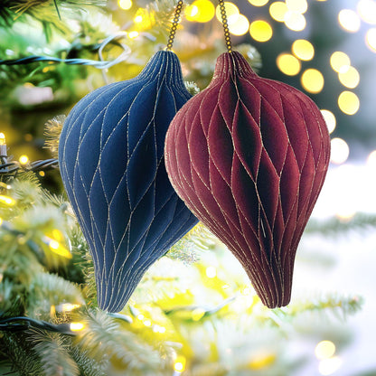 Handcrafted Finial Honeycomb Christmas Ornaments - GUUD Products