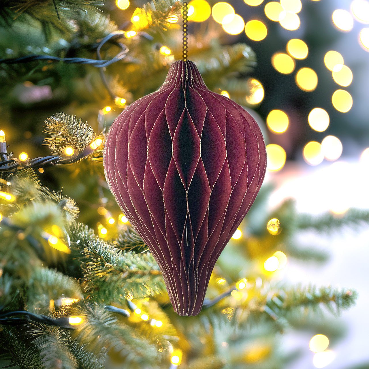 Handcrafted Finial Honeycomb Christmas Ornaments - GUUD Products