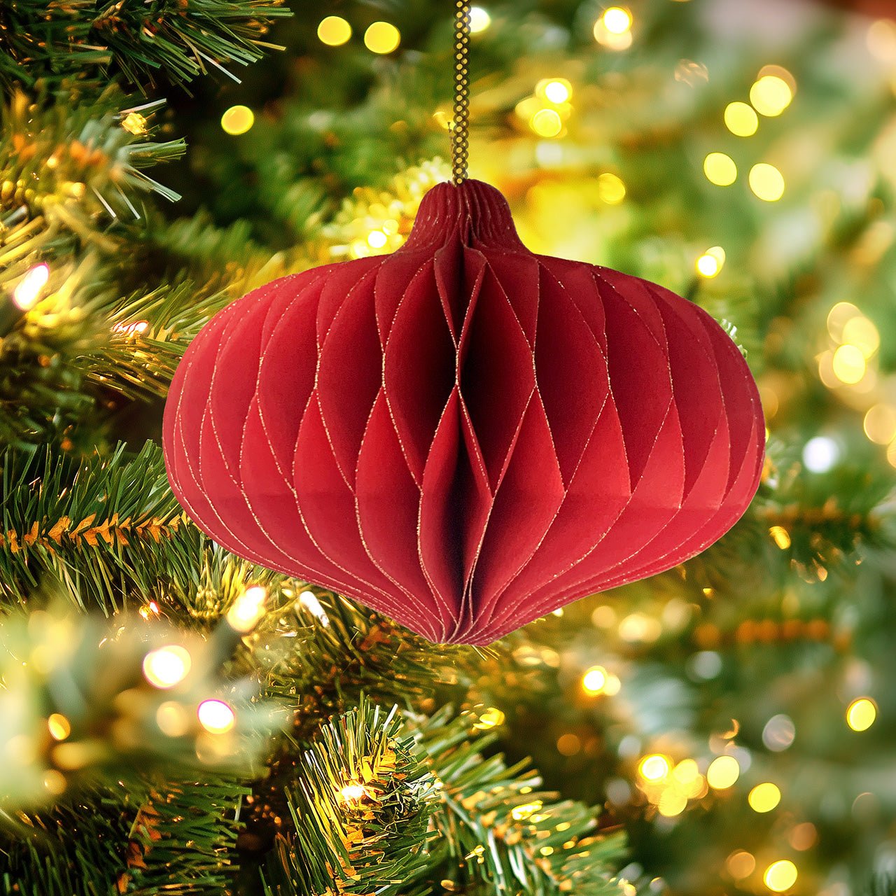 Large Dollop Handcrafted Honeycomb Christmas Ornaments - GUUD Products