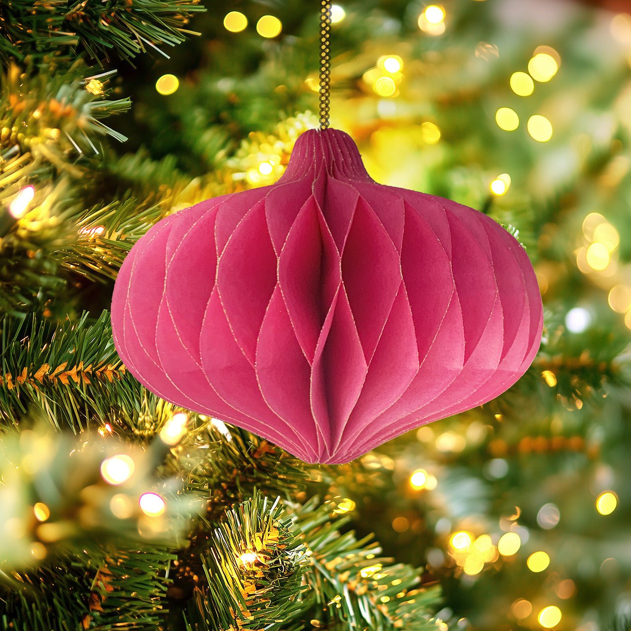 Large Dollop Handcrafted Honeycomb Christmas Ornaments - GUUD Products