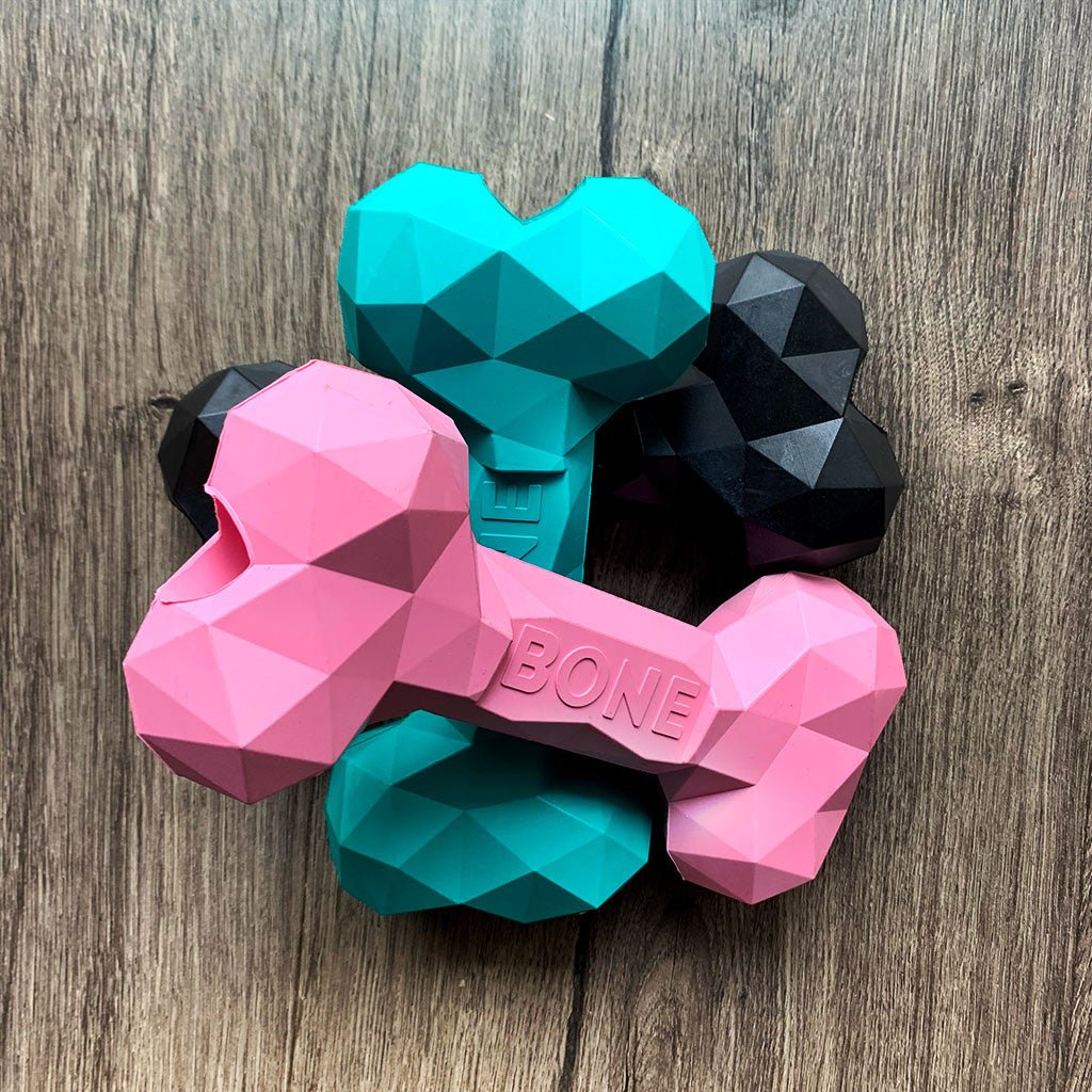 Natural Rubber Geometric Dog Bone | LRG/SML - GUUD Products