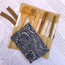 Load image into Gallery viewer, GUUD Brand 6-piece Bamboo Cutlery Set with Cotton Wrap