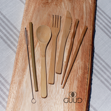 Load image into Gallery viewer, 6-piece Bamboo Cutlery - GUUD Products